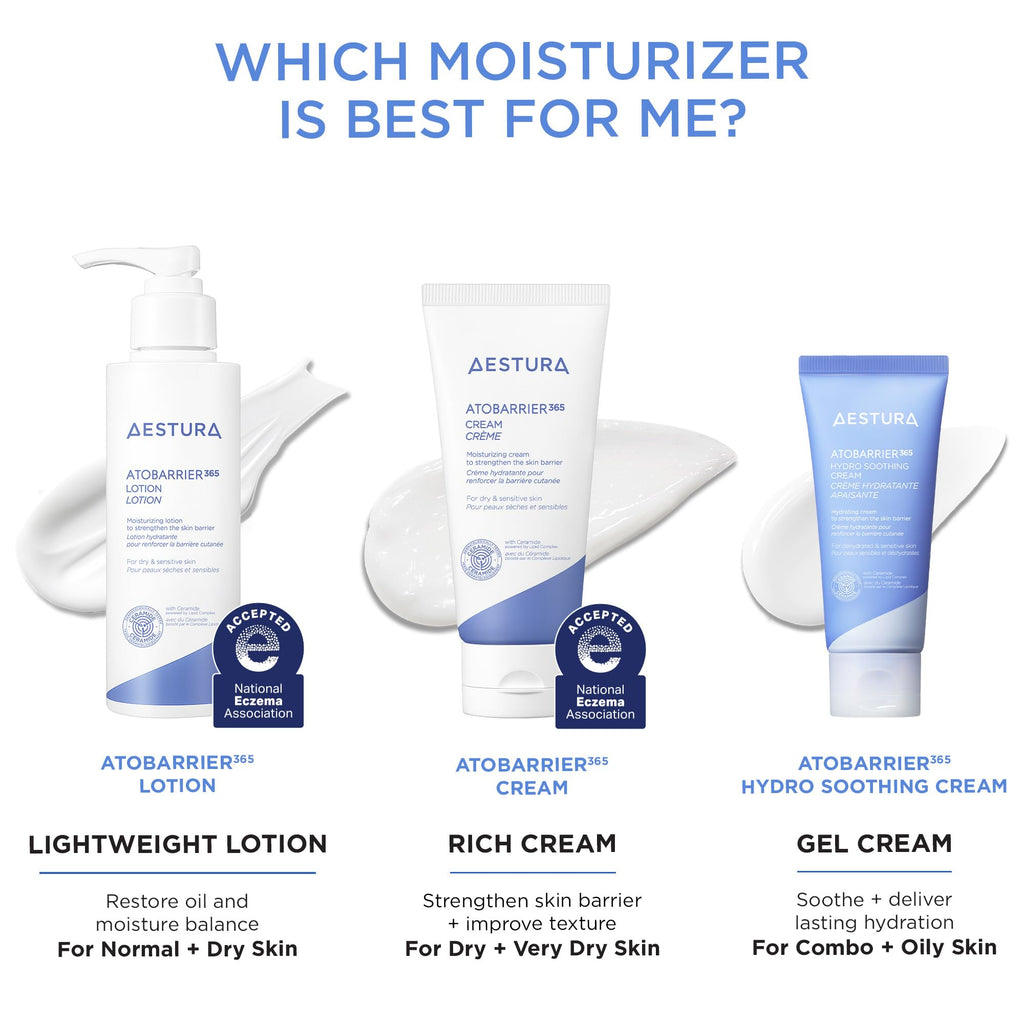 AESTURA ATOBARRIER365 Lightweight Korean Face Moisturizer with Ceramides | Strengthens Barrier, Fast-Absorbing Hydration, Suitable for Dry, Normal & Sensitive Skin, 150ML / 5.07 fl. Oz.