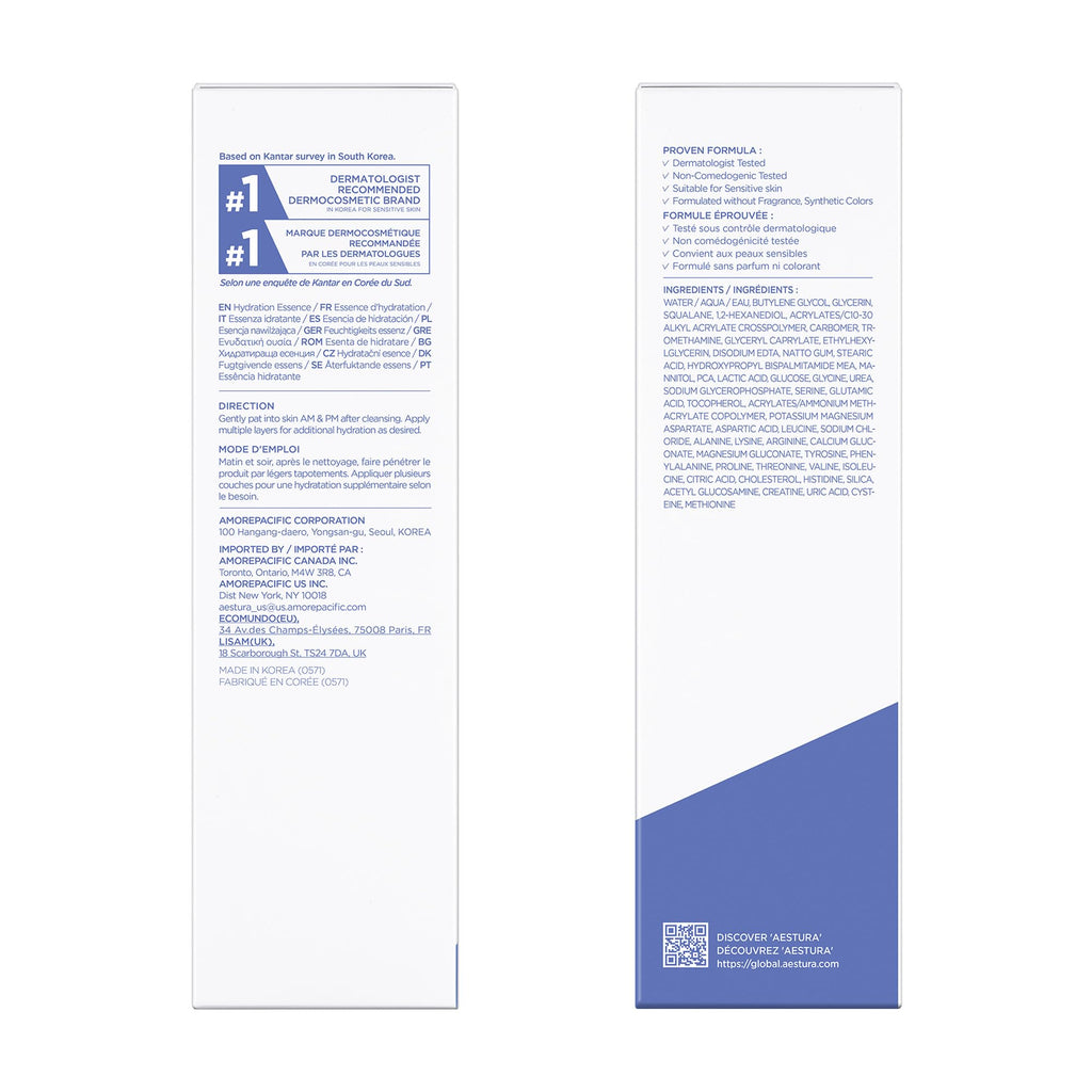 AESTURA ATOBARRIER365 Hydro Essence with Hydrating Amino Acids | Lightweight Formula, Deep Hydration, Suitable for Dry & Sensitive Skin, Non-Comedogenic, 200ML / 6.76 fl. oz.
